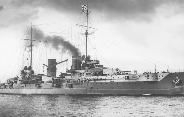 The German Navy, SMS Blücher, a large cruiser