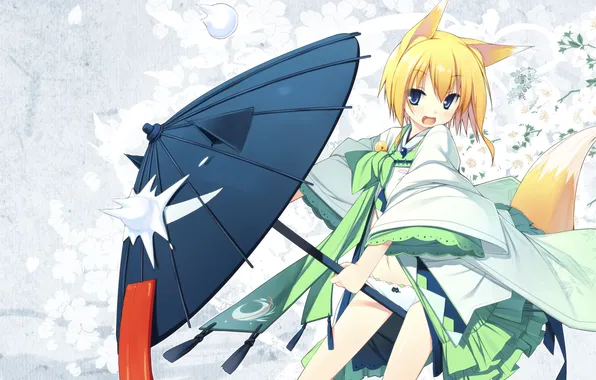 Girl, Wallpaper, umbrella, anime, pantsu, loli, poco