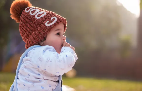 Sony, photo, blue, mood, blur, bokeh, cute, kid