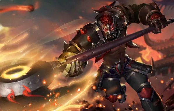 The game, warrior, mask, axe, King of Glory