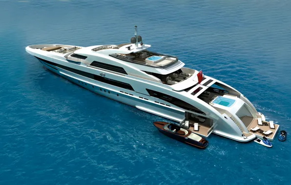 Fly, luxury, mega, motor, yacht Heesen 6500