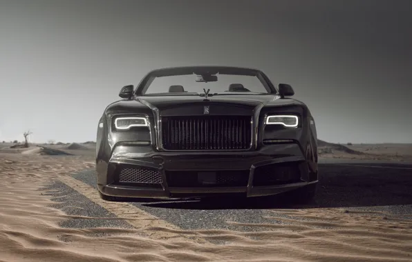Rolls-Royce, Front, Black, Dawn, Cabrio, Face, Spofec, Rolls-Royce Dawn