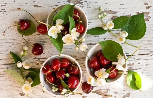 Berries, cherry, Jasmine