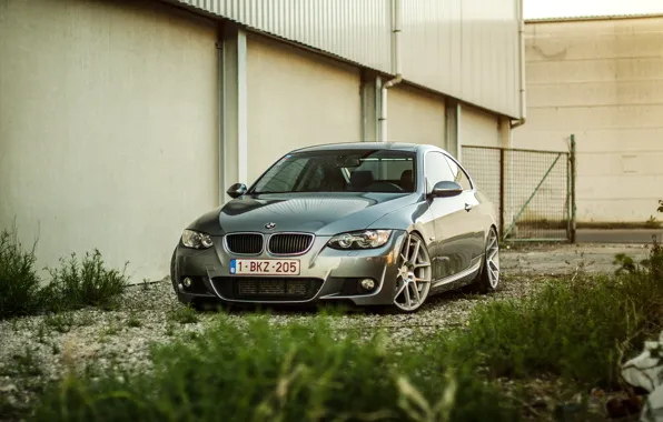 Picture BMW, BMW, silver, wheels, silver, front, E92