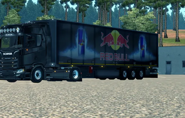 Wheels, New, Game, low, Scania, Trailer, fast, RedBull