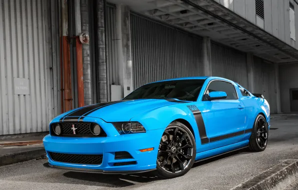 Mustang, ford, blue, 302, boss, forgiato