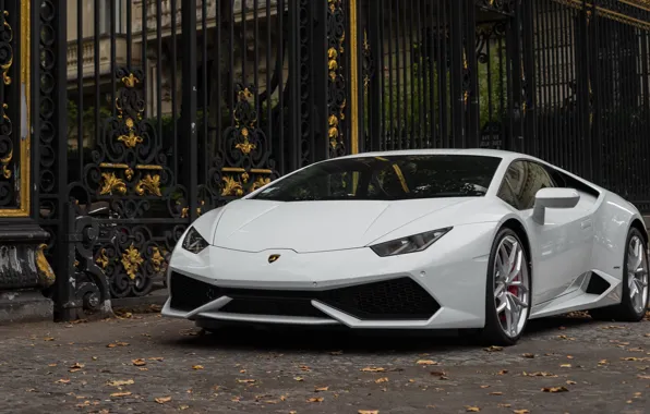 Lamborghini, white, Hurricane