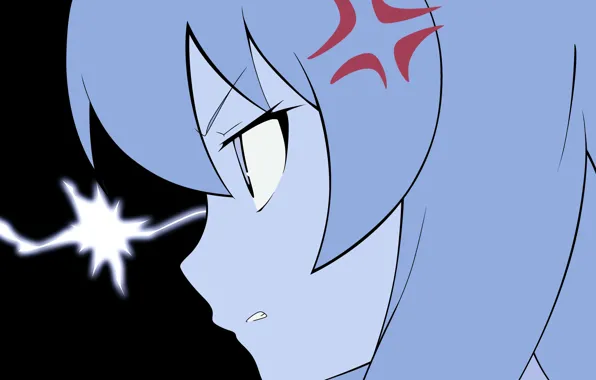 Picture look, anger, lightning, black background, Aisaka Taiga, Toradora
