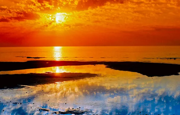 Clouds, The sun, beauty, horizon, space, Andrey Petrosyan