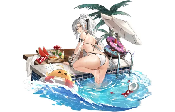 Girl, summer, sexy, ass, boobs, anime, beautiful, pretty