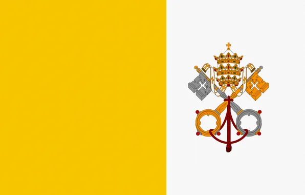 Flag, The Vatican, Keys, Crown, Vatican