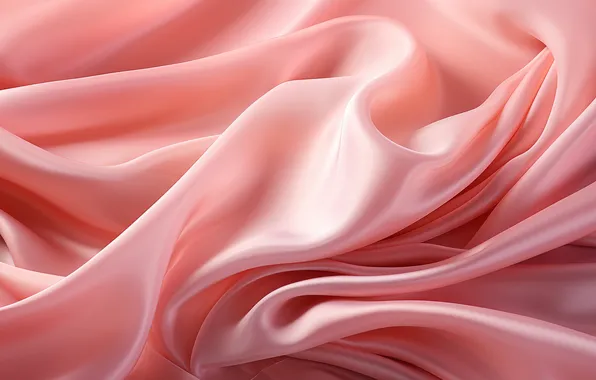 Pink, tenderness, texture, silk, fabric, material, folds, AI art