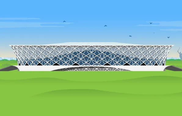 Football, Russia, Art, Arena, Stadium, Arena, Volgograd, Volgograd
