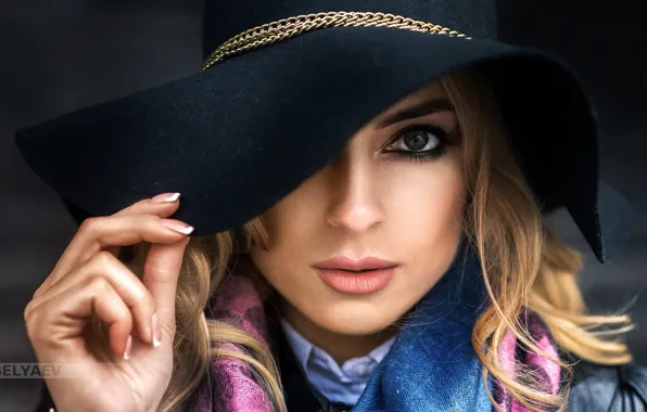 Look, face, portrait, hat, makeup, hairstyle, blonde, beauty