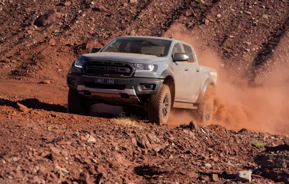 Stones, grey, Ford, Raptor, pickup, breed, 2018, Ranger