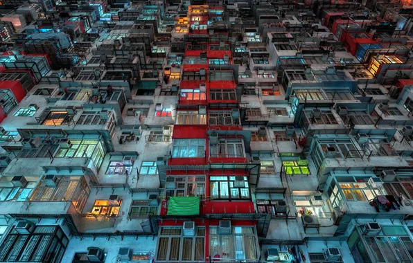 The city, house, Hong Kong