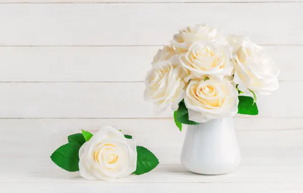 Flowers, roses, bouquet, white, white, flowers, beautiful, roses