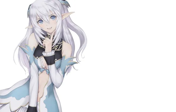 Girl, Elf, Anime, Art, Shining blade