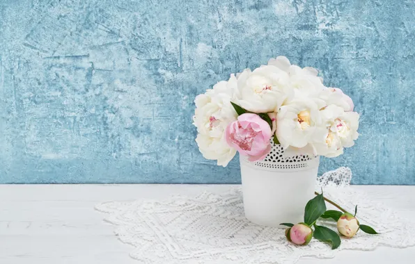 Flowers, vase, peonies, LAIMDOTA GRIVANE