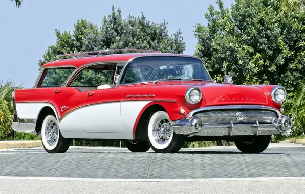 Buick, the front, 1957, universal, Buick, Wagon, Century, Caballero