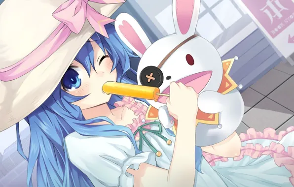 Toy, girl, Bunny, Date A Live, and ice-cream