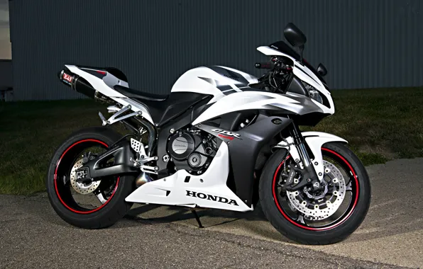White, black, motorcycle, white, honda, black, Honda, super sport