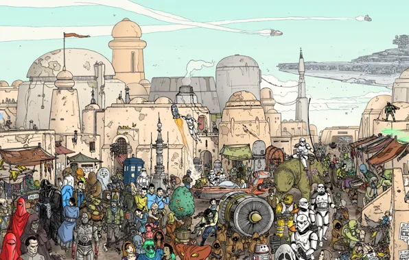 The city, Star Wars, Heroes, City, Fantasy, Art, Art, Fiction