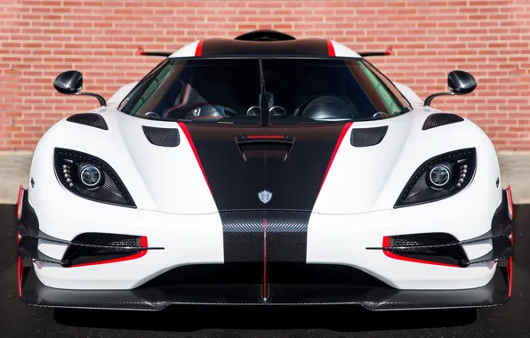 Picture design, Koenigsegg, front view, sports car, Agera RS, white body