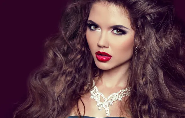 Look, girl, decoration, blue, model, hair, makeup, evening