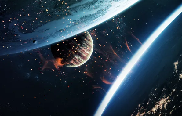 Planet, Space, Planet, Planets, Art, Space, Art, Satellite