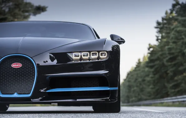 Picture Bugatti, Blue, Black, VAG, W16, LED, Chiron, 0/400