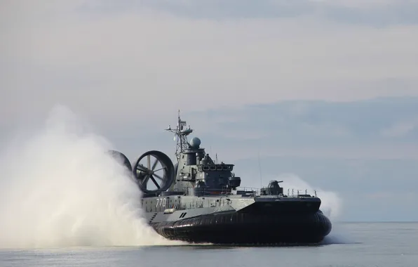 Picture ship, hovercraft, landing, Eugene Kocheshkov