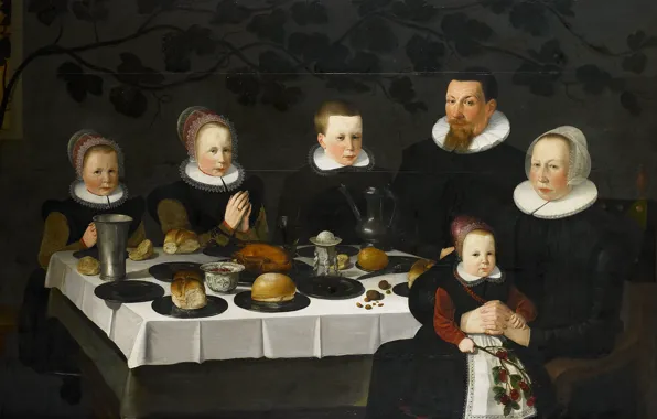 Picture oil, picture, family portrait, 1627, Unknown artist