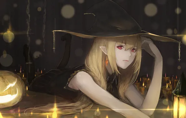 Hat, Halloween, witch