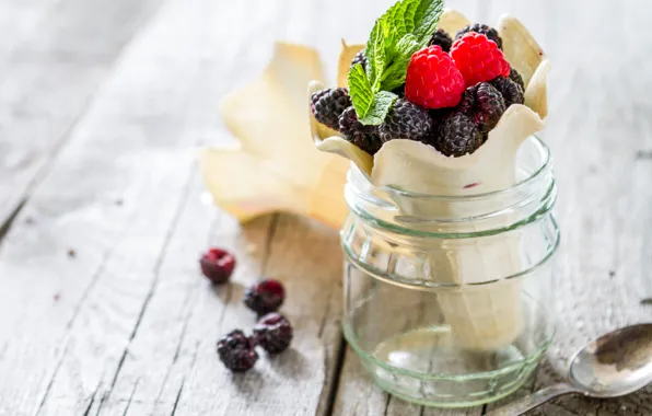 Berries, raspberry, Bank, dessert, BlackBerry, sweet, sweet, Raspberry