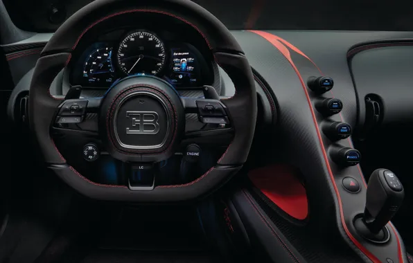 The wheel, Bugatti, salon, 2018, Sport, Chiron