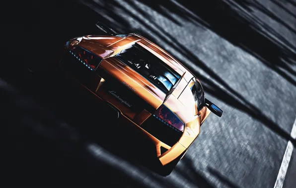 Lamborghini, cars, orange, races, Track