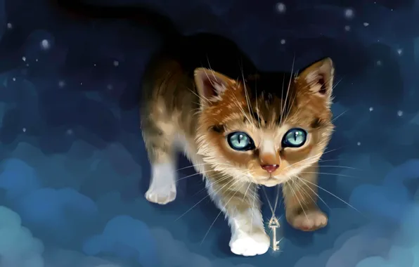 Picture the sky, night, key, kitty, IPPO-Lita