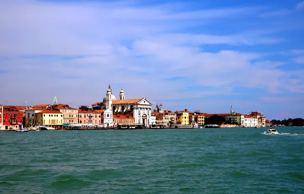 Picture sea, home, Italy, Venice, channel