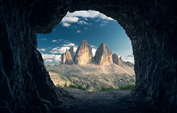 Picture the sky, rocks, cave, Christian S