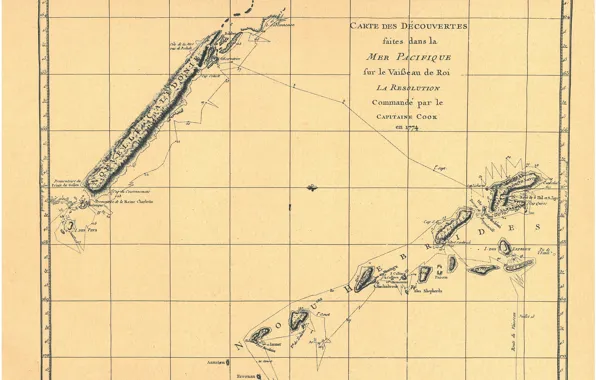 Picture Vanuatu, engraving, New Hebrides, Pacific Islands