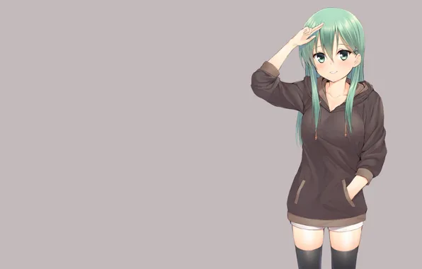 Picture anime, asian, girl, oriental, bishojo, kawaii, japanese, green hair