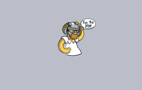 Homer, Skyrim, Dovahkiin, Simpson, Fus Ro Doh