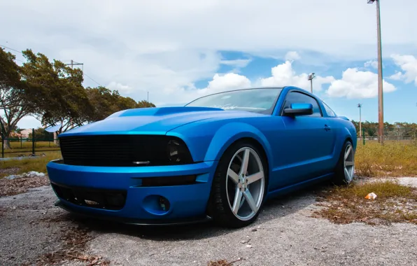 Picture Mustang, Ford, wheels, with, Vossen, CV3s