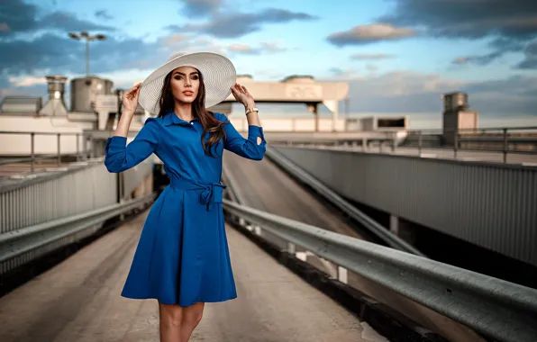 Road, girl, hat, Andrew Stankūnas, Jomante