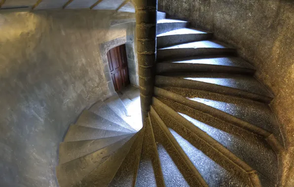 Background, the door, ladder