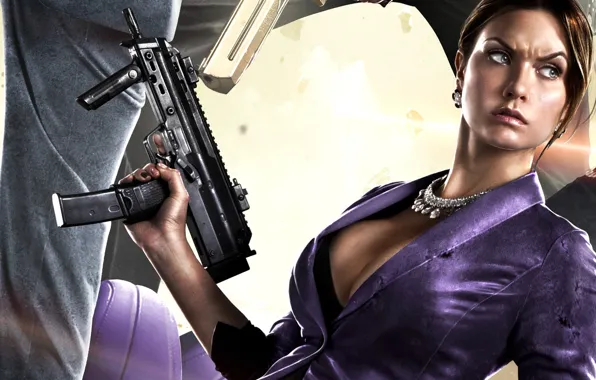 Picture look, girl, weapons, Saints Row
