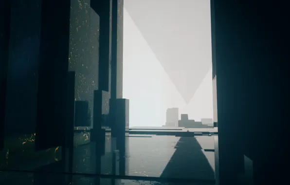 Wallpaper Triangle, Marble, Reflection, Marble, Remedy, Control, RTX ...