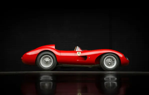 Ferrari, Ferrari, supercar, supercar, side view, 1957, retro cars, Scaglietti