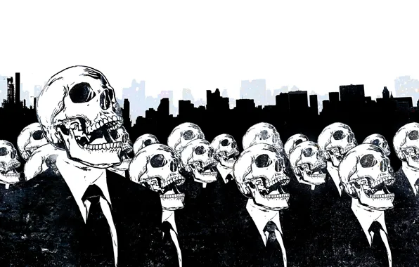 The crowd, skull, residents